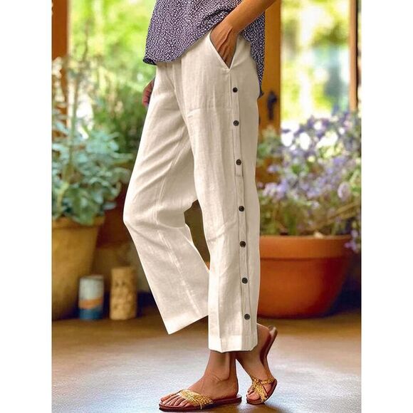 Everyday the Label Pants - Everyday the Label Women Apricot Pants